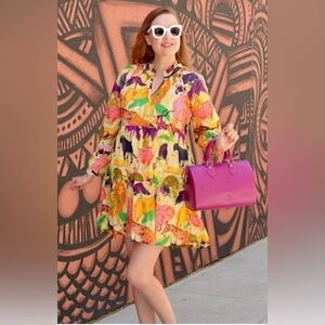 J crew tiered popover dress